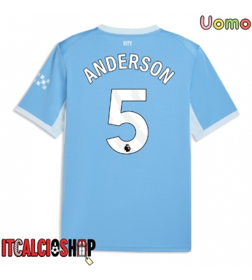 Manchester City Elliot Anderson #5 Prima Maglia 2026-27 Manica Corta Manchester City Elliot Anderson #5 Prima Maglia 2026-27 Manica Corta